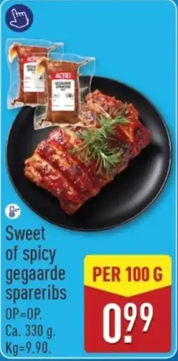 ALDI Sweet of Spicy Gegaarde Spareribs aanbieding