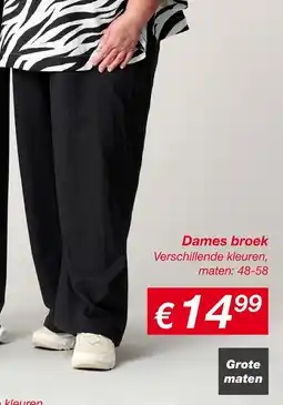 Kik Dames Broek Grote maten aanbieding