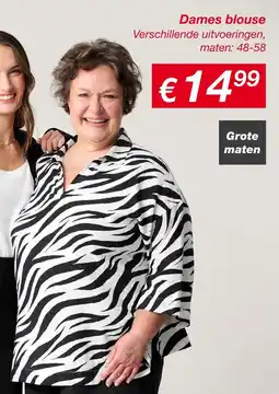 Kik Dames Blouse Grote Maten aanbieding