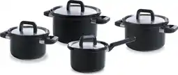 Bol.com BK Flow Cool Black RVS 4-delige pannenset aanbieding