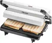 Bol.com Bestron Contactgrill - APM123W - 700W - Tosti apparaat - 14x22cm bakoppervlak - Wit aanbieding