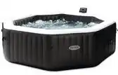 Bol.com Intex PureSpa Onyx Black Jet & Bubble Deluxe 6 persoons - 218 x 218 x 71 cm (Achthoek) aanbieding
