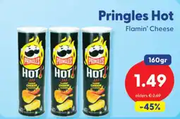 Die Grenze Pringles Hot Flamin' Cheese aanbieding