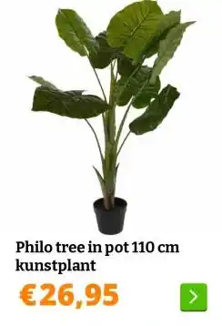 Obelink Philo tree in pot 110 cm kunstplant aanbieding