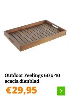 Obelink Outdoor Feelings 60 x 40 acacia dienblad aanbieding