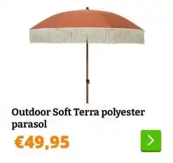 Obelink Outdoor Soft Terra polyester parasol aanbieding