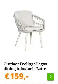 Obelink Outdoor Feelings Lagos dining tuinstoel - Latte aanbieding