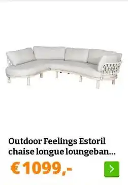 Obelink Outdoor Feelings Estoril chaise longue loungebank - Rechts aanbieding