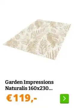 Obelink Garden Impressions Naturalis 160x230 Coconut Taupe buitenkleed aanbieding