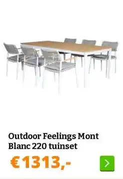 Obelink Outdoor Feelings Mont Blanc 220 tuinset aanbieding