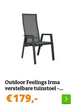 Obelink Outdoor Feelings Irma verstelbare tuinstoel - Antraciet aanbieding