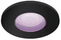 Bol.com Philips Hue Xamento badkamerinbouwspot - wit en gekleurd licht - 1-pack - zwart - rond aanbieding