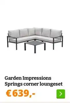 Obelink Garden Impressions Springs corner loungeset aanbieding