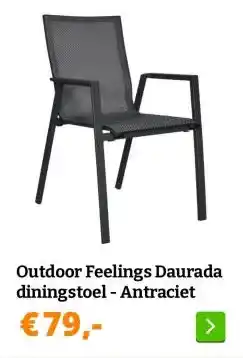 Obelink Outdoor Feelings Daurada diningstoel - Antraciet aanbieding