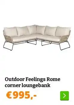 Obelink Outdoor Feelings Rome corner loungebank aanbieding