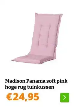 Obelink Madison Panama soft pink hoge rug tuinkussen aanbieding