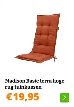 Obelink Madison Basic grey hoge rug tuinkussen aanbieding