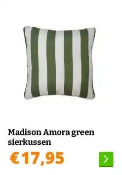 Obelink Madison Amora green sierkussen aanbieding