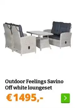 Obelink Outdoor Feelings Savino Off white loungeset aanbieding