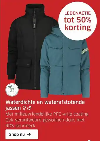 ANWB Waterdichte en waterafstotende jassen aanbieding