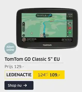 ANWB TomTom Go Classic 5" EU aanbieding