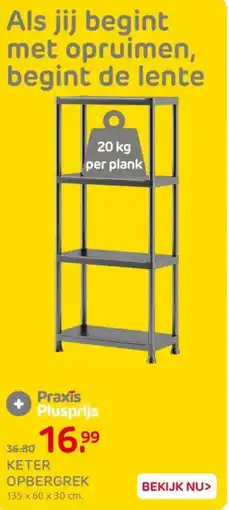 Praxis Keter opbergrek aanbieding