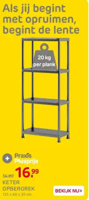 Praxis Keter opbergrek aanbieding