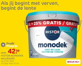 Praxis Histor monodek muurverf aanbieding