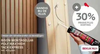Praxis Bison montagelijm poly max high tack express aanbieding