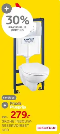 Praxis Grohe inbouw- reservoirset geo aanbieding