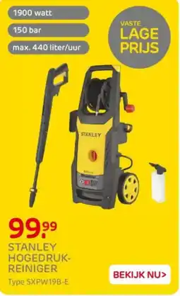 Praxis Stanley hogedruk- reiniger aanbieding