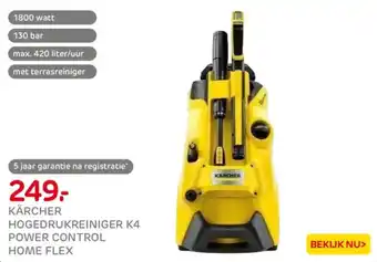 Praxis Karcher hogedrukreiniger k4 power control home flex aanbieding