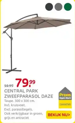 Praxis Central park zweefparasol daze aanbieding