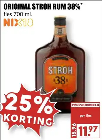 MCD Supermarkt Original Stroh Rum 38% aanbieding