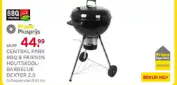 Praxis Central park bbq & friends houtskool- barbecue dexter 2.0 aanbieding