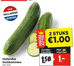 Vomar Voordeelmarkt Hollandse Komkommers aanbieding