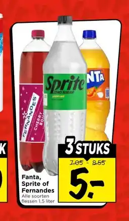 Vomar Voordeelmarkt Fanta, Sprite of Fernandes aanbieding