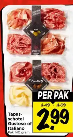Vomar Voordeelmarkt Tapas- schotel Gustoso of Italiano aanbieding