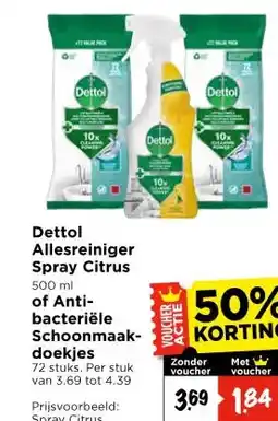 Vomar Voordeelmarkt Dettol Allesreiniger Spray Citrus aanbieding
