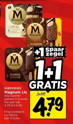 Vomar Voordeelmarkt DIEPVRIES Magnum IJs aanbieding