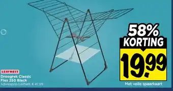 Vomar Voordeelmarkt Droogrek Classic Flex 250 Black aanbieding