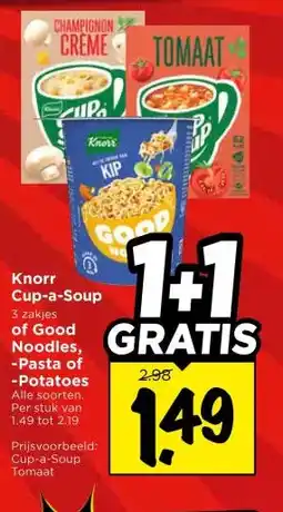 Vomar Voordeelmarkt Knorr Cup-a-Soup 3 zakjes of Good Noodles, -Pasta of -Potatoes aanbieding