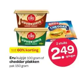 Spar Eru cheddar plakken aanbieding