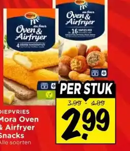 Vomar Voordeelmarkt DIEPVRIES Mora Oven & Airfryer Snacks aanbieding