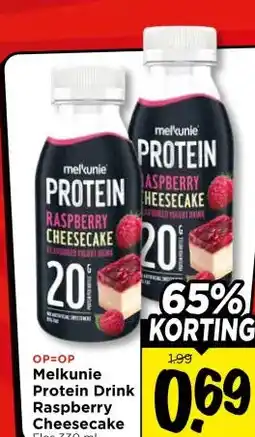 Vomar Voordeelmarkt Melkunie Protein Drink Raspberry Cheesecake aanbieding
