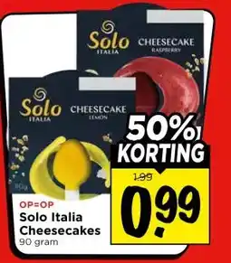 Vomar Voordeelmarkt Solo Italia Cheesecakes aanbieding