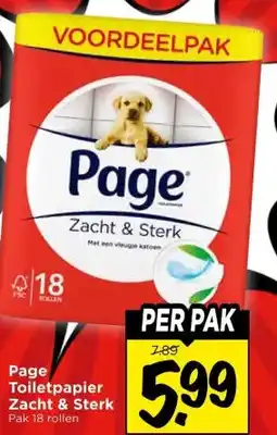 Vomar Voordeelmarkt Page Toiletpapier Zacht & Sterk aanbieding