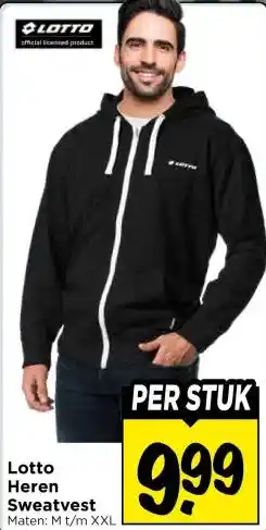 Vomar Voordeelmarkt Lotto Heren Sweatvest aanbieding
