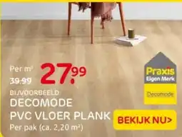 Praxis Decomode pvc vloer plank aanbieding