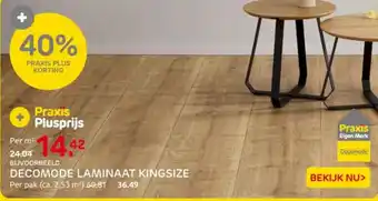 Praxis Decomode laminaat kingsize aanbieding